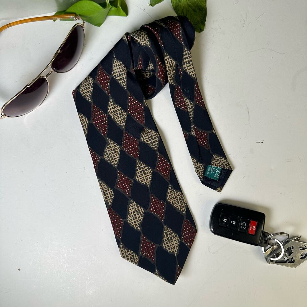 Vintage Bolgheri Tie 100% Silk Made in Italy 3.7" Wide